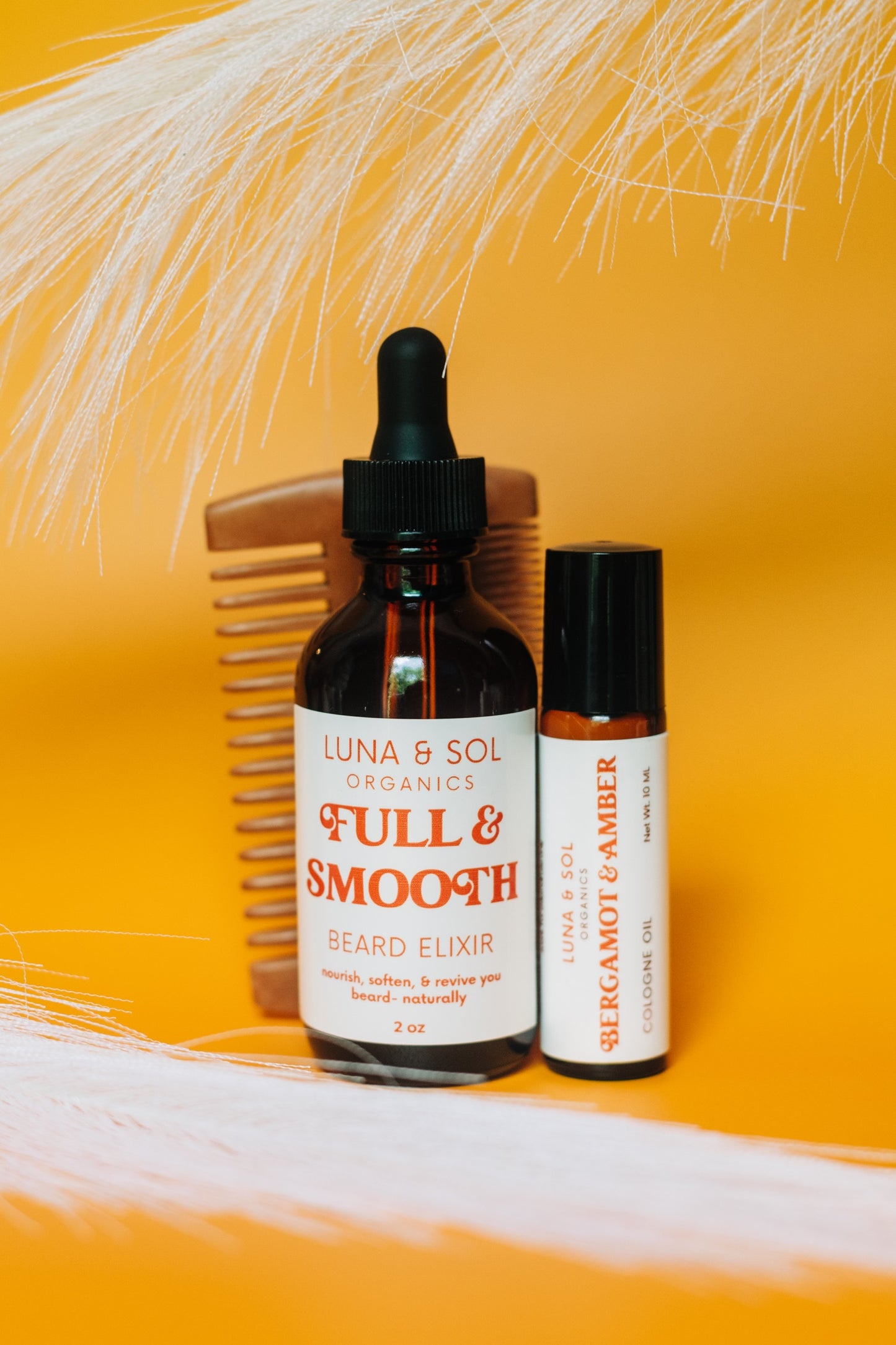 Sol Beard Elixir with Comb & Cologne Oil Combo – Nourishing Beard & Skin Oil